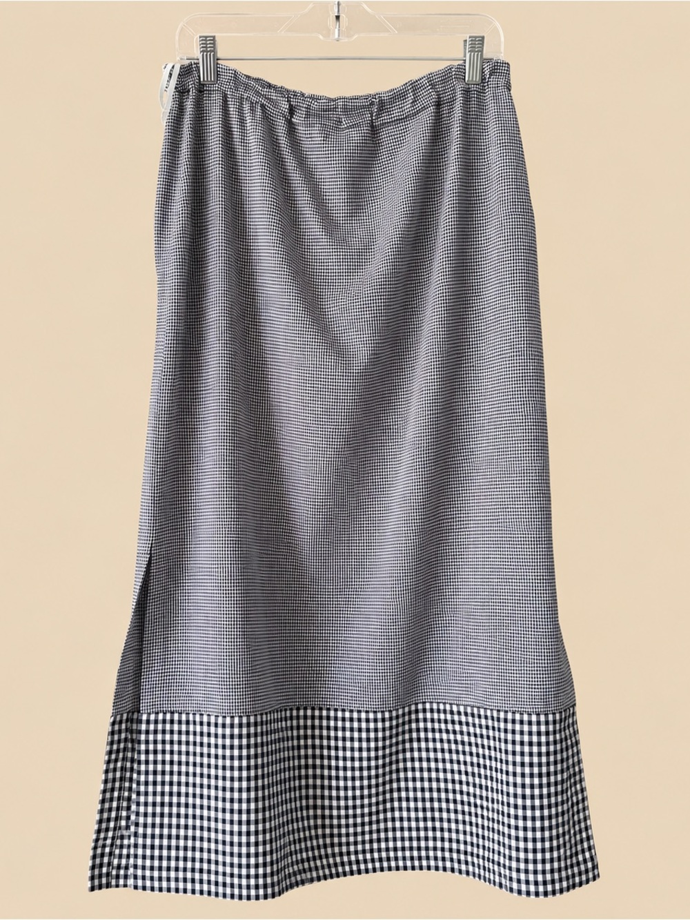 90s Vintage CottageCore Gingham Maxi Skirt M